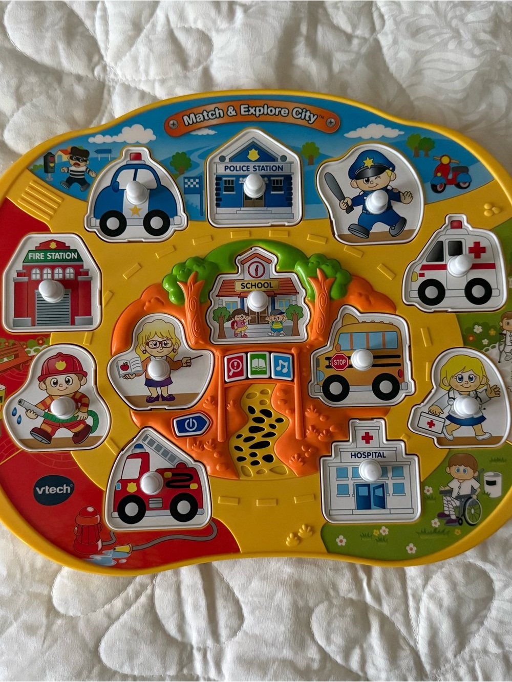 VTech Match & Explore City Learning Panel - Bright Yellow